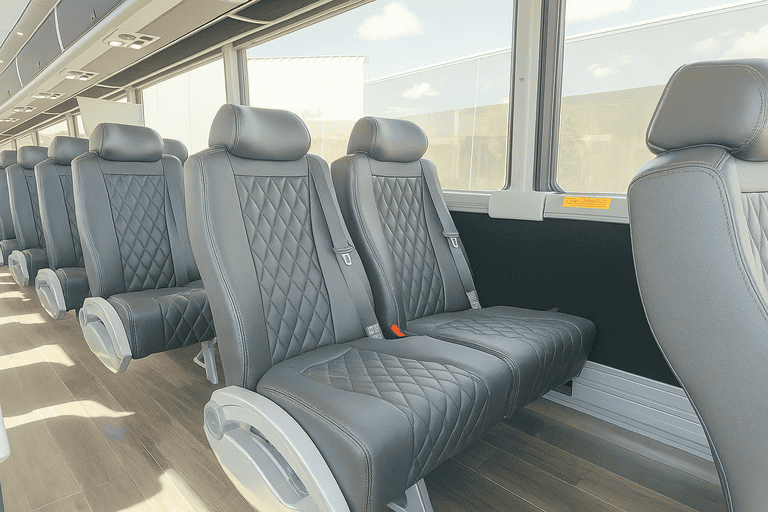 interior of Miramar Coach Bus Service charter bus