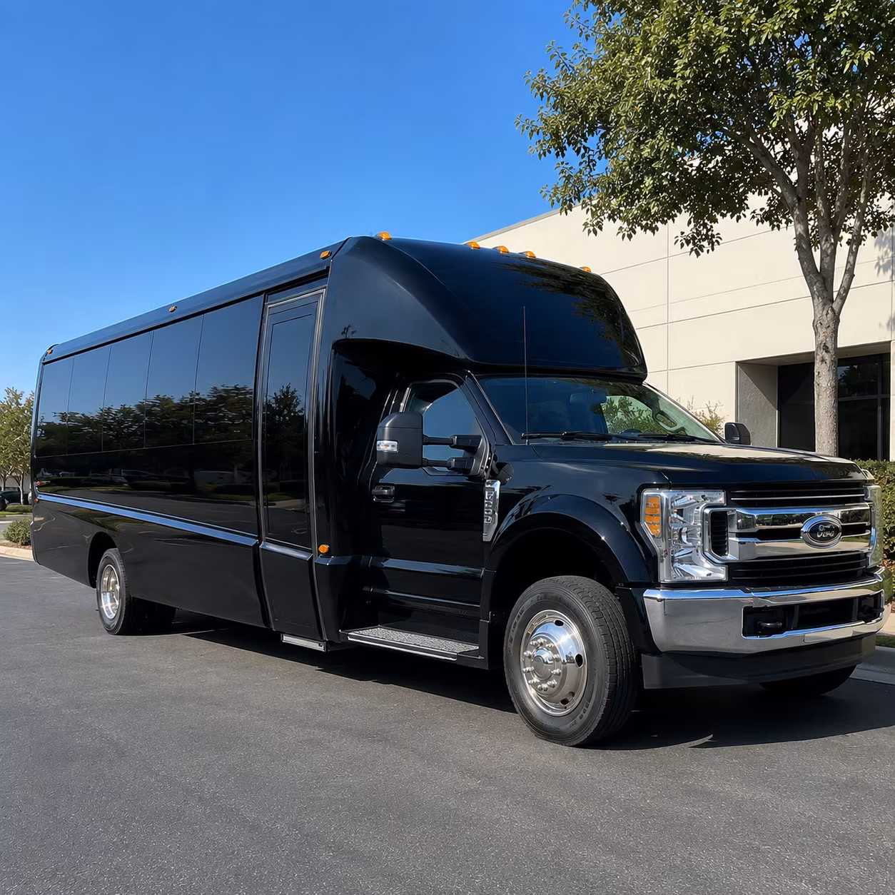 bridal party bus rentals and sprinter vans for getting ready in miramar