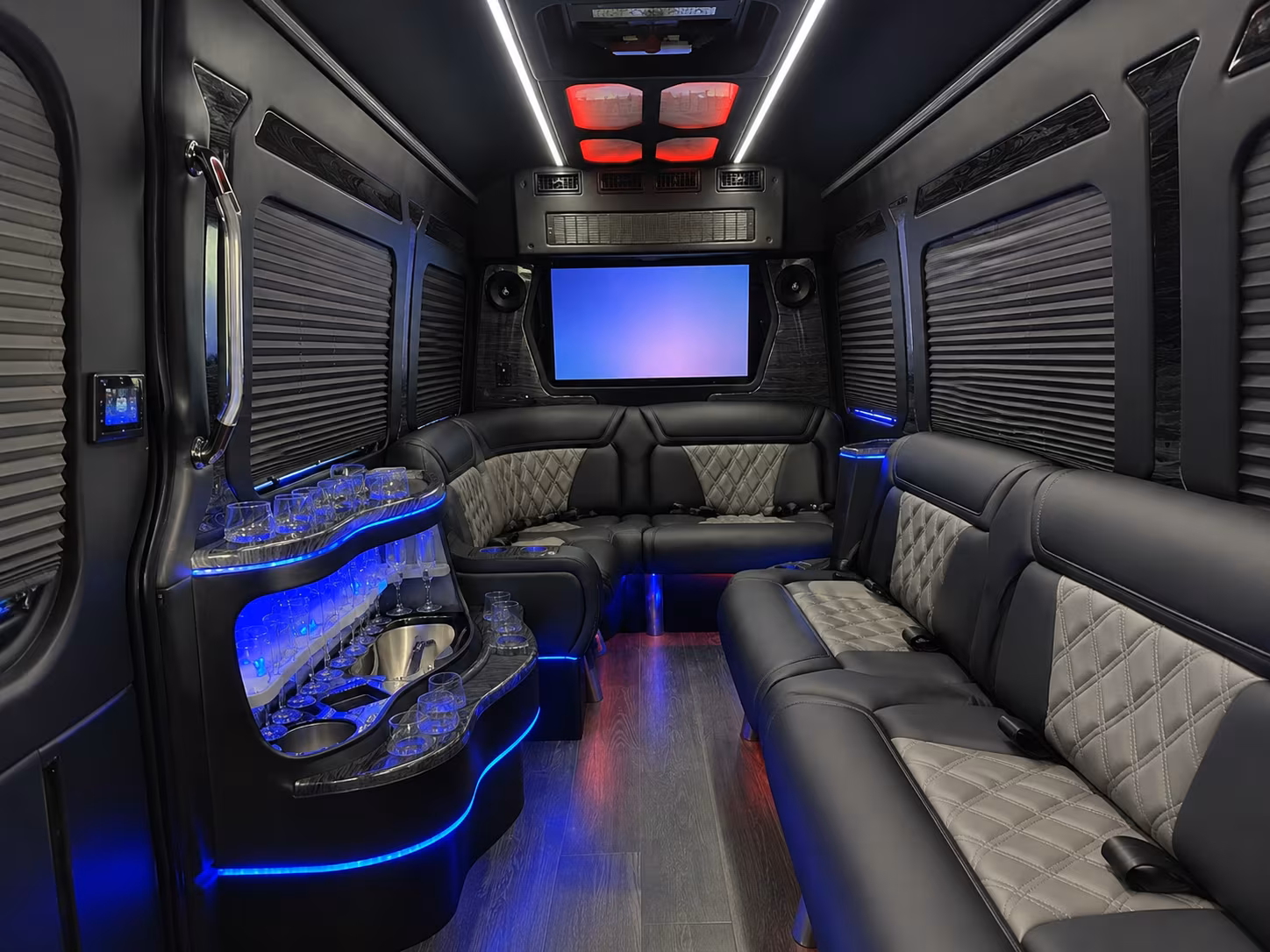 miramar 50 passenger party bus interior