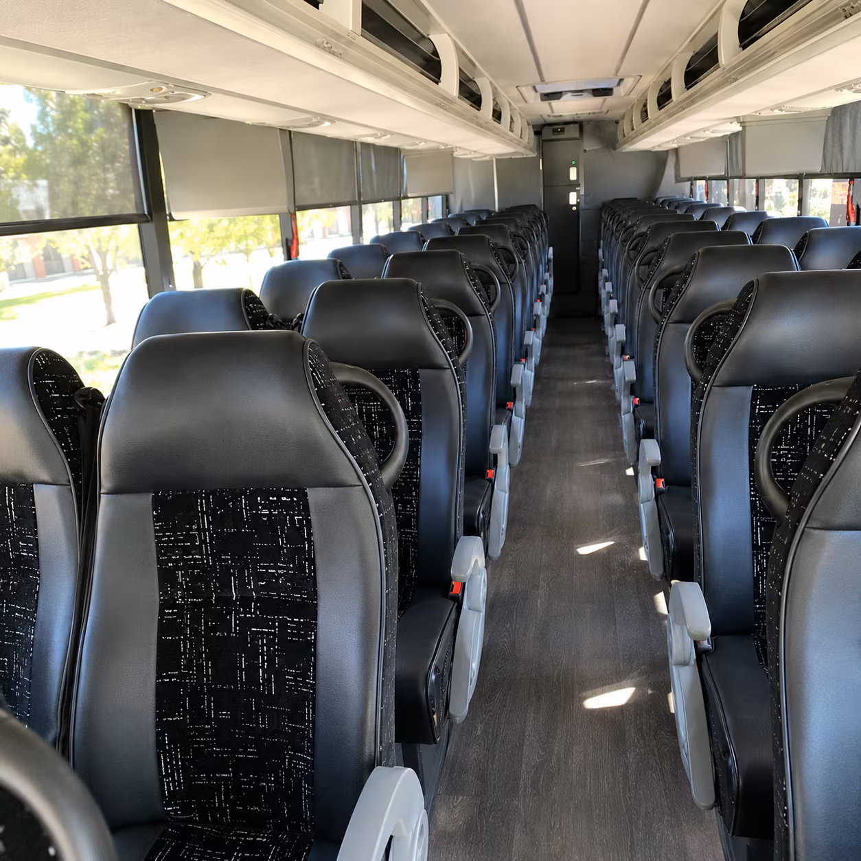 miramar 56 passenger charter bus inside